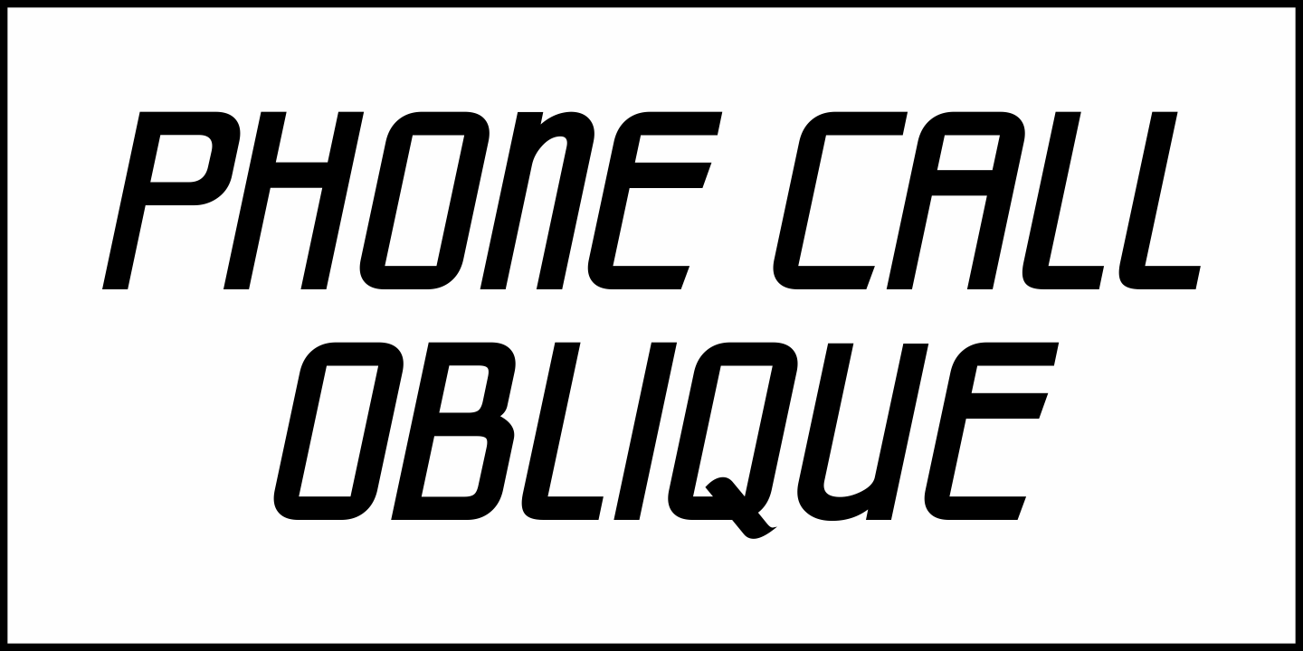 Phone Call Font Poster #1