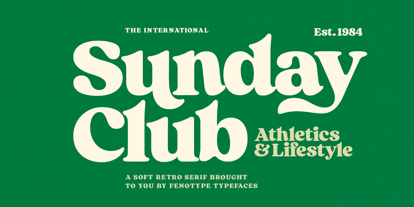 Sunday Club Font Poster #1