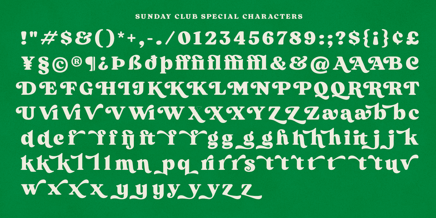 Sunday Club Font Poster #1