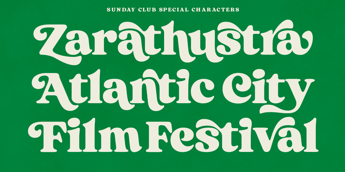 Sunday Club Font Poster #1