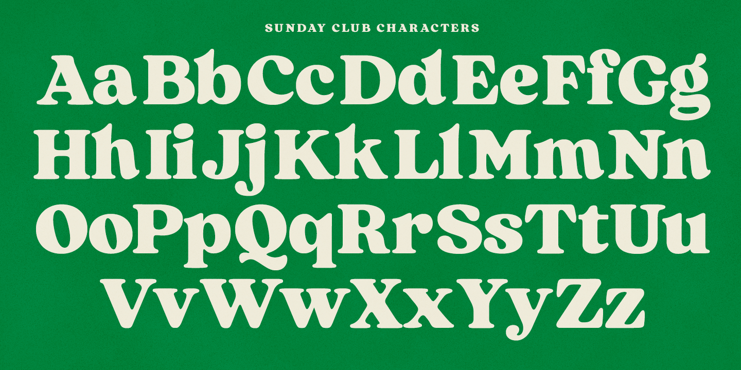 Sunday Club Font Poster #1
