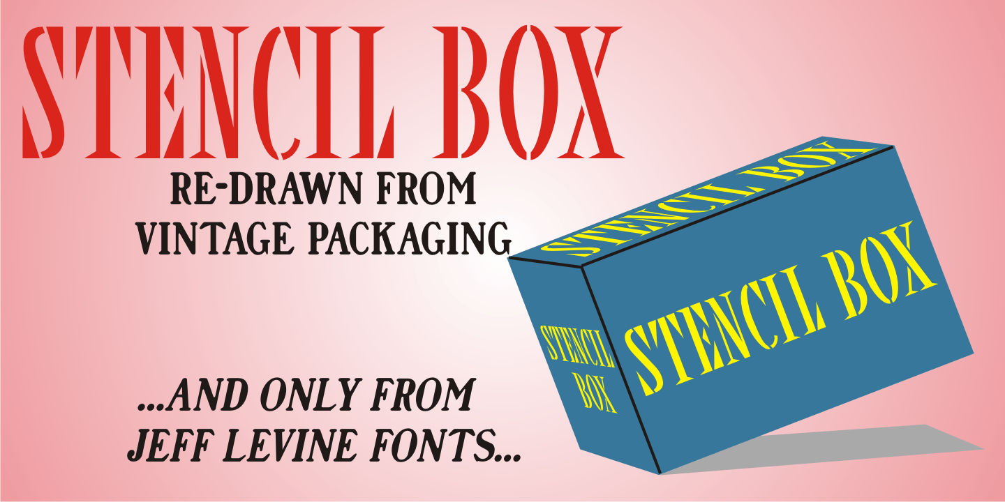 Stencil Box Font Family Poster