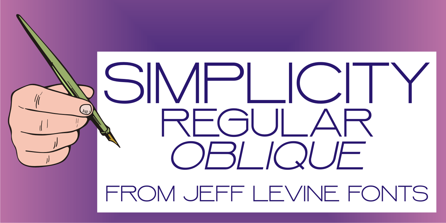 Simplicity Font Poster #1