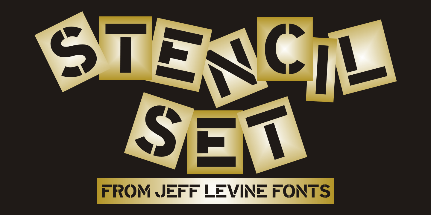 Stencil Set Font Poster #1
