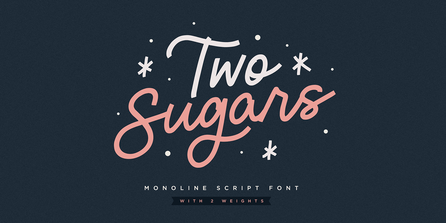 Two Sugars Font Poster
