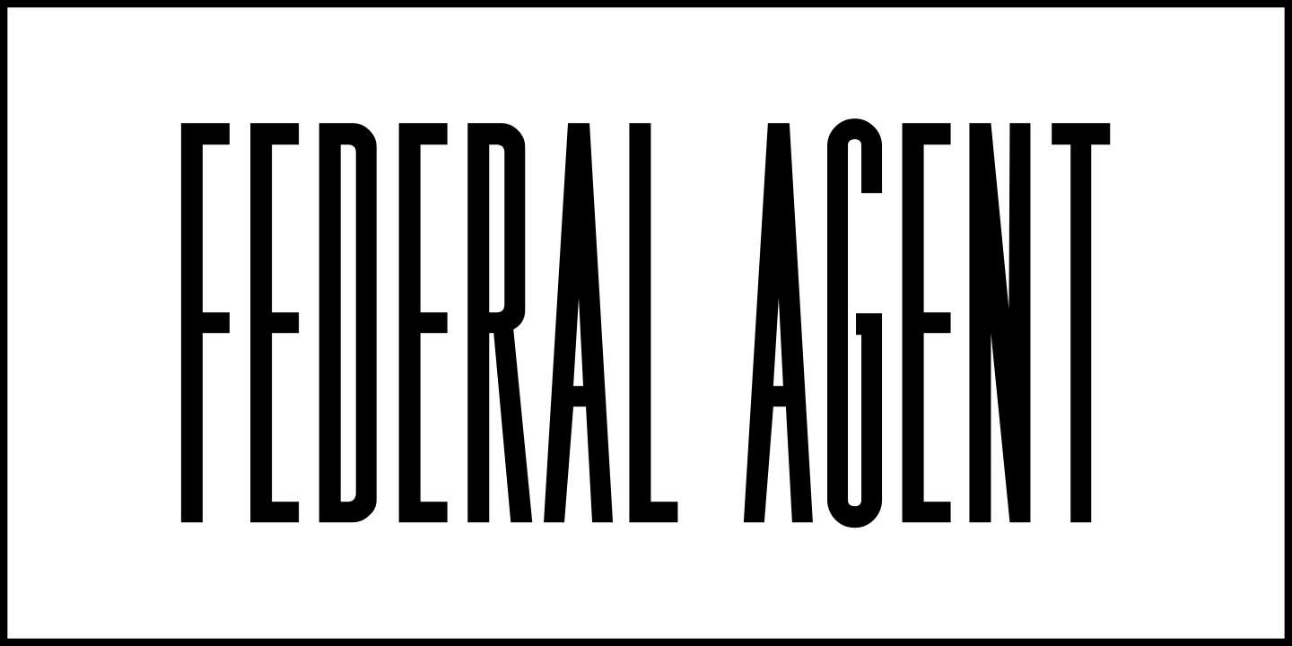 Federal Agent Font Poster #2