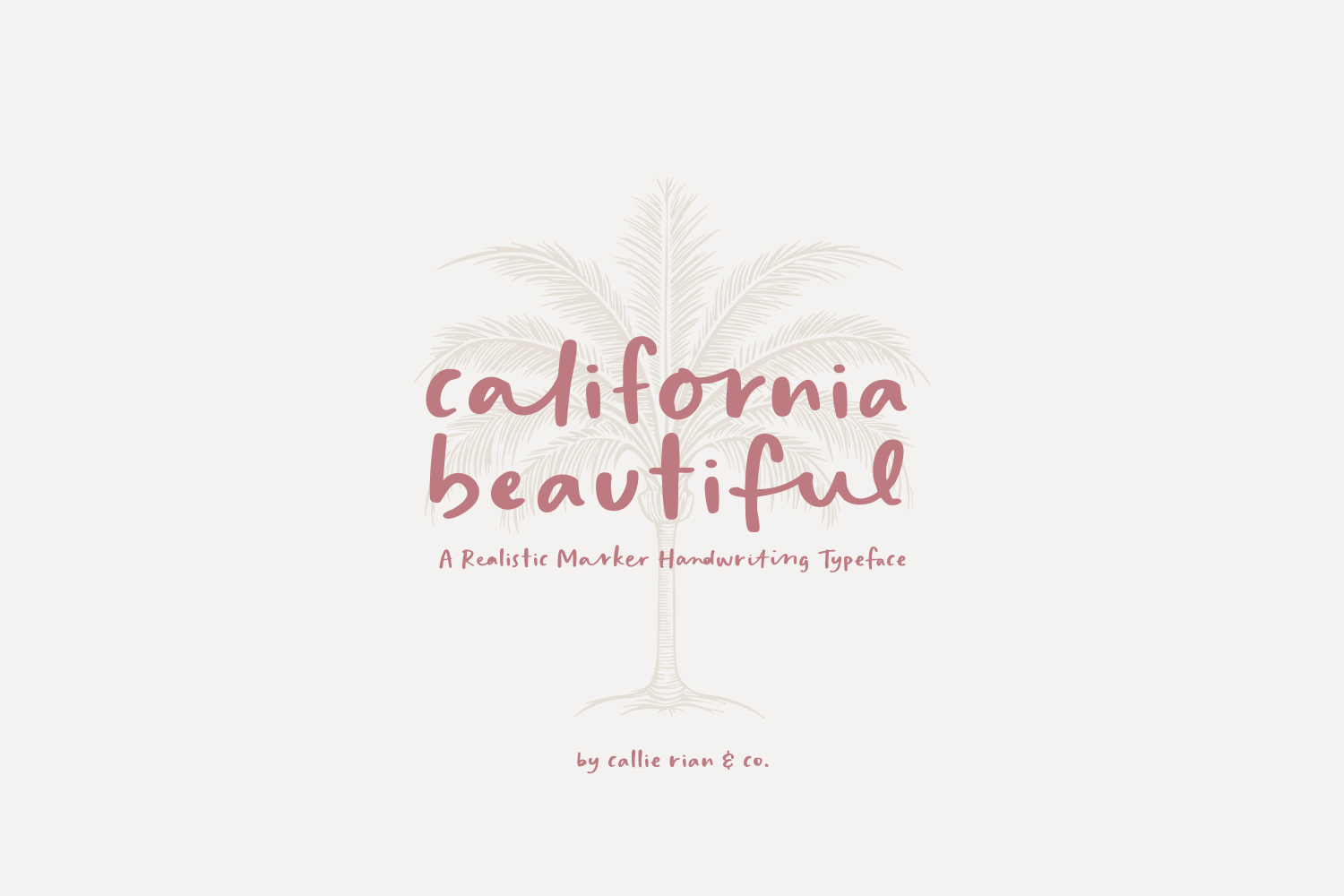 California Beautiful Typeface Font Poster #1
