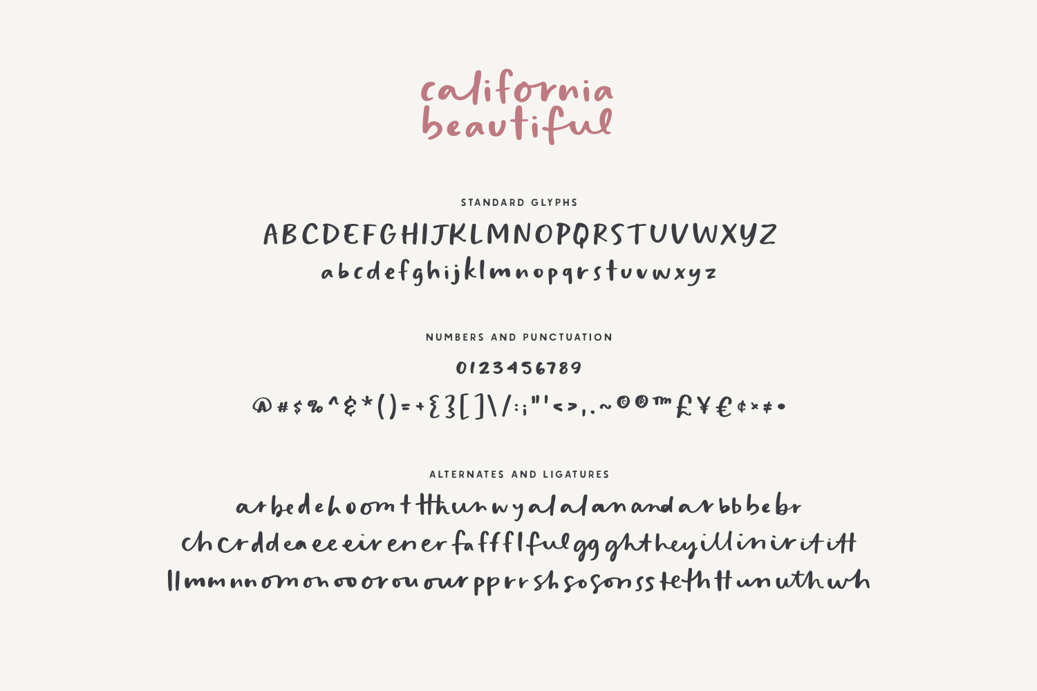 California Beautiful Typeface Font Poster #1