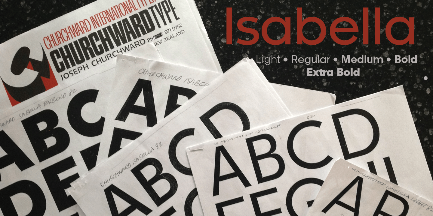 Churchward Isabella Font Family Poster