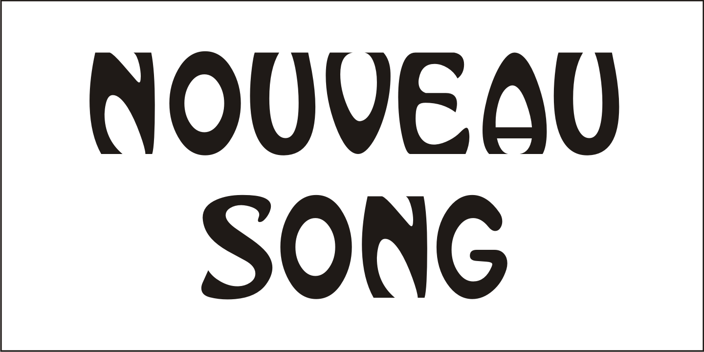 Nouveau Song Font Poster #2