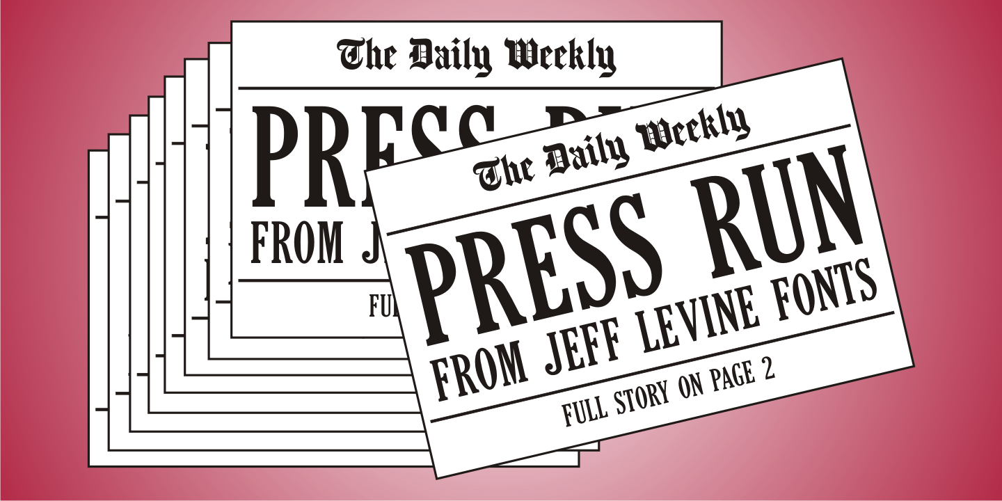 Press Run Font Family Poster