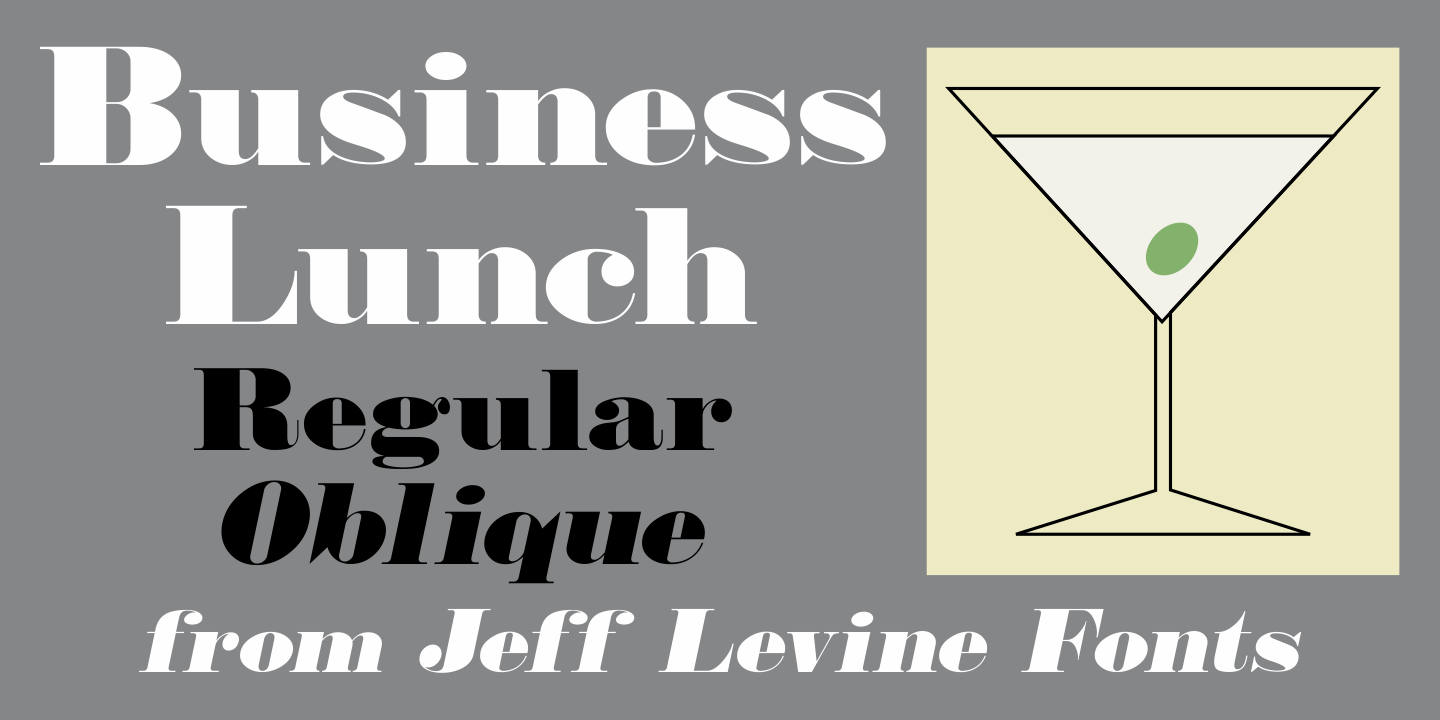 Business Lunch Font Poster #1