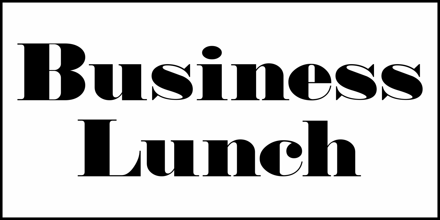 Business Lunch Font Poster #1
