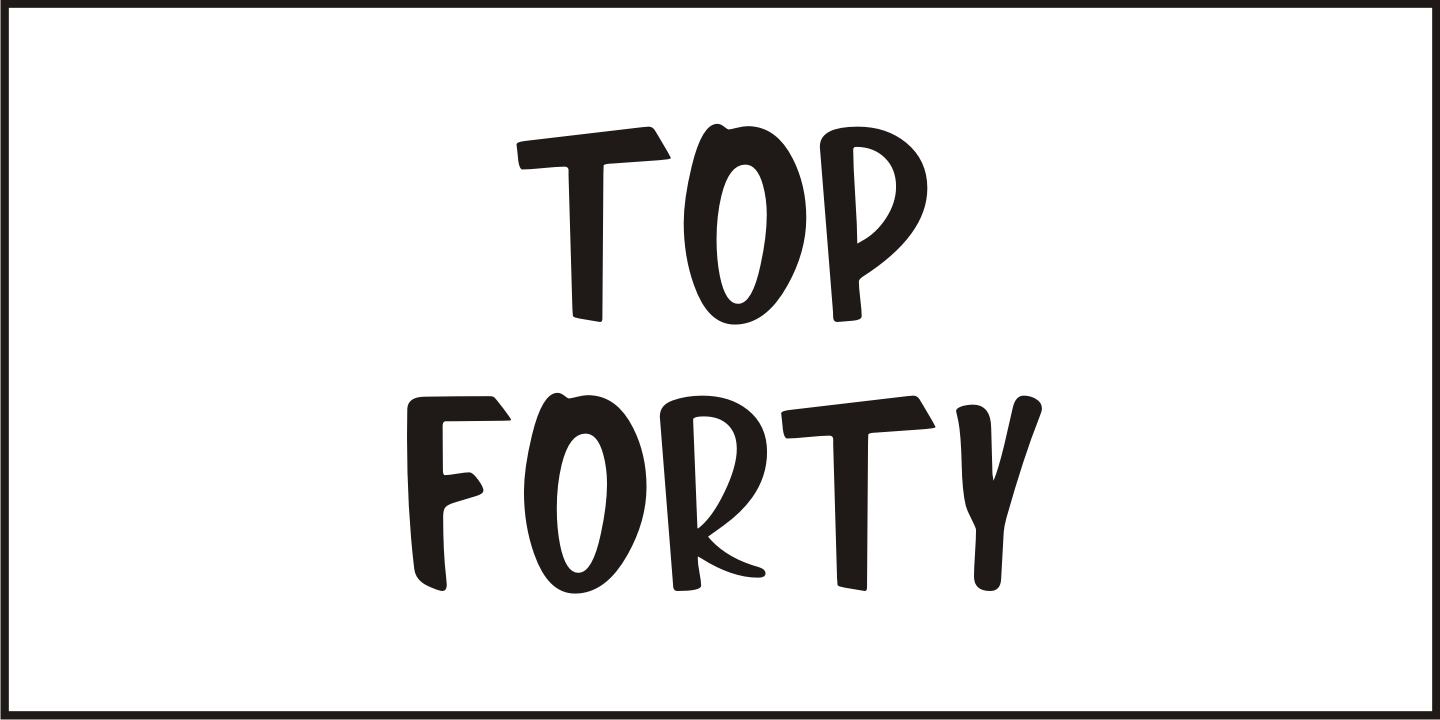 Top Forty Font Poster #2