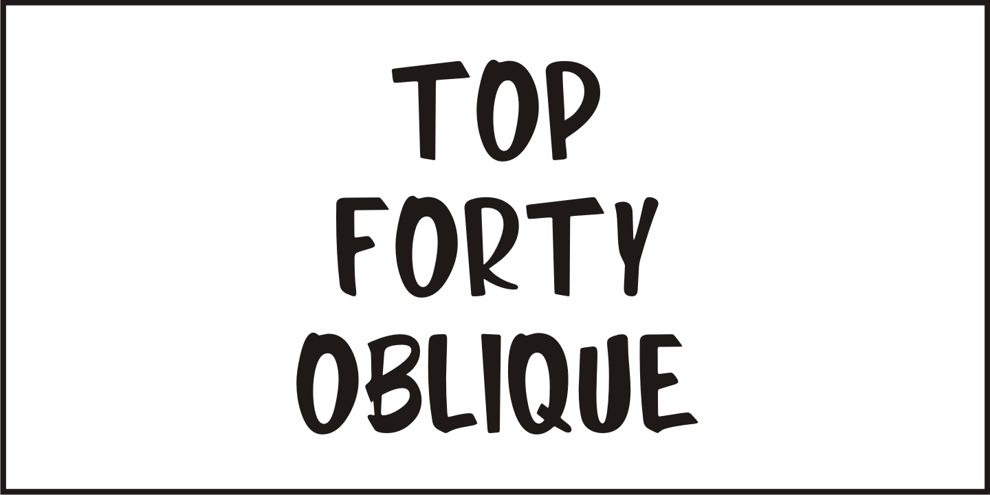 Top Forty Font Poster #4