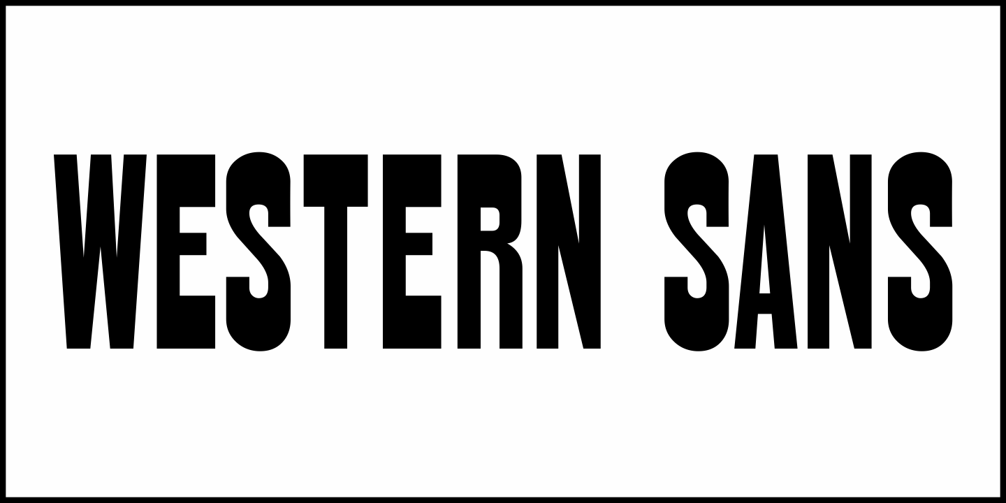 Western Sans Font Poster #2