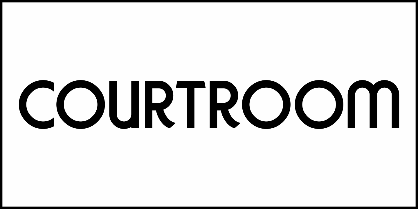 Courtroom Font Poster #2