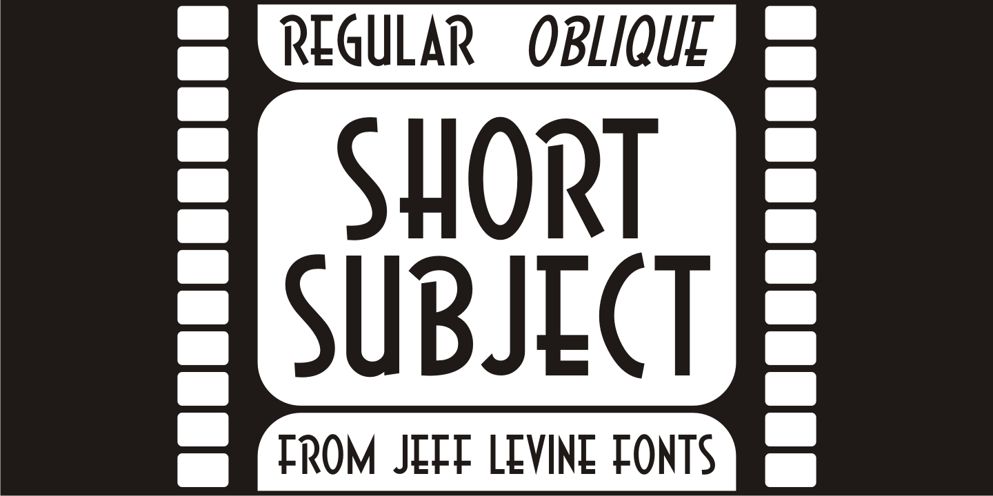 Short Subject Font Poster #1