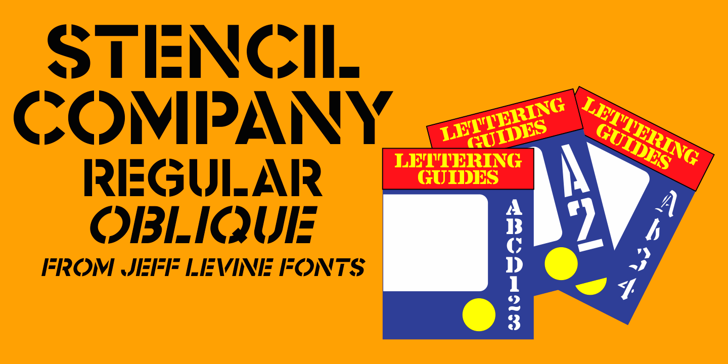Stencil Company Font Family Poster