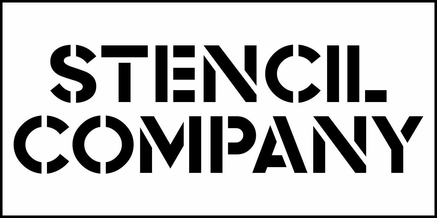 Stencil Company Font Poster #1