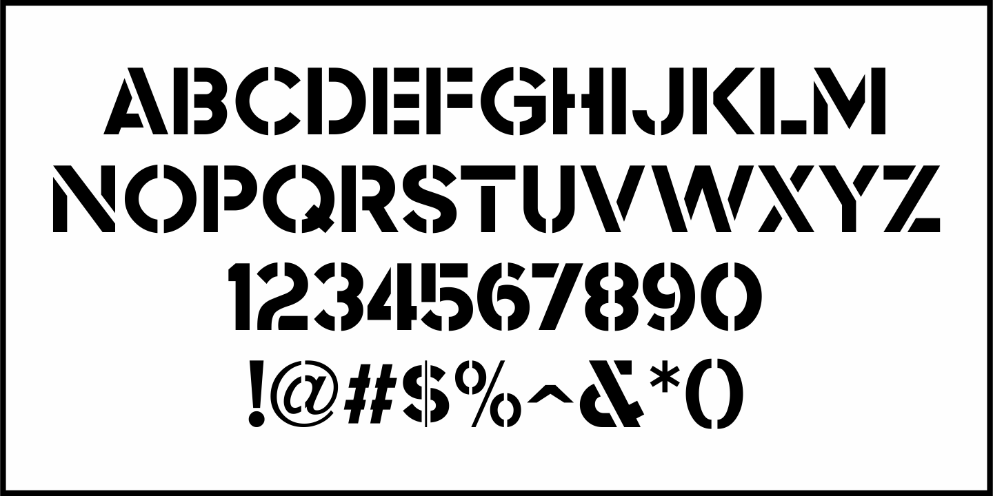 Stencil Company Font Poster #1
