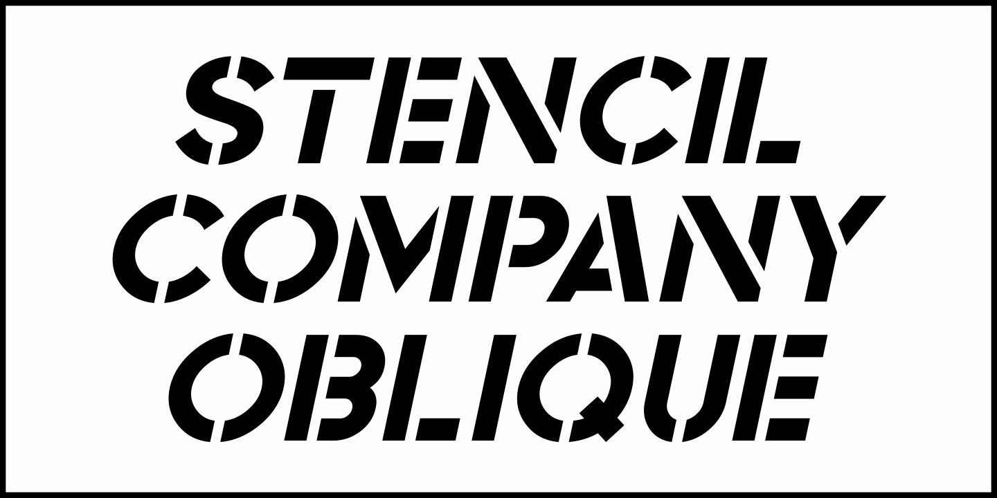 Stencil Company Font Poster #1