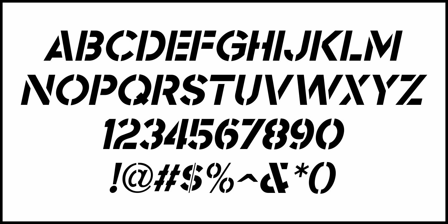 Stencil Company Font Poster #1