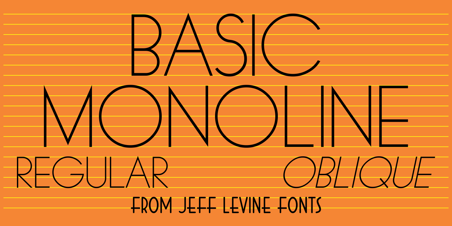Basic Monoline Font Poster #1