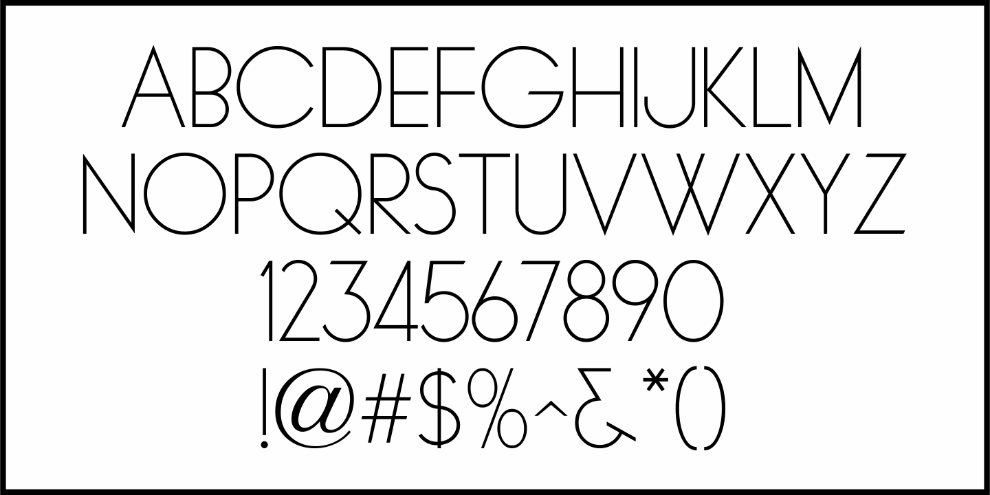Basic Monoline Font Poster #3