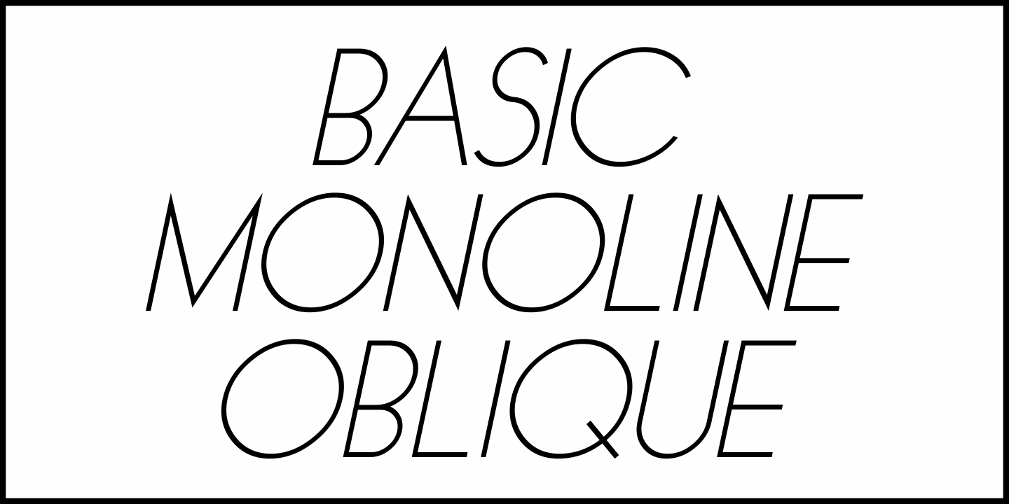 Basic Monoline Font Poster #4