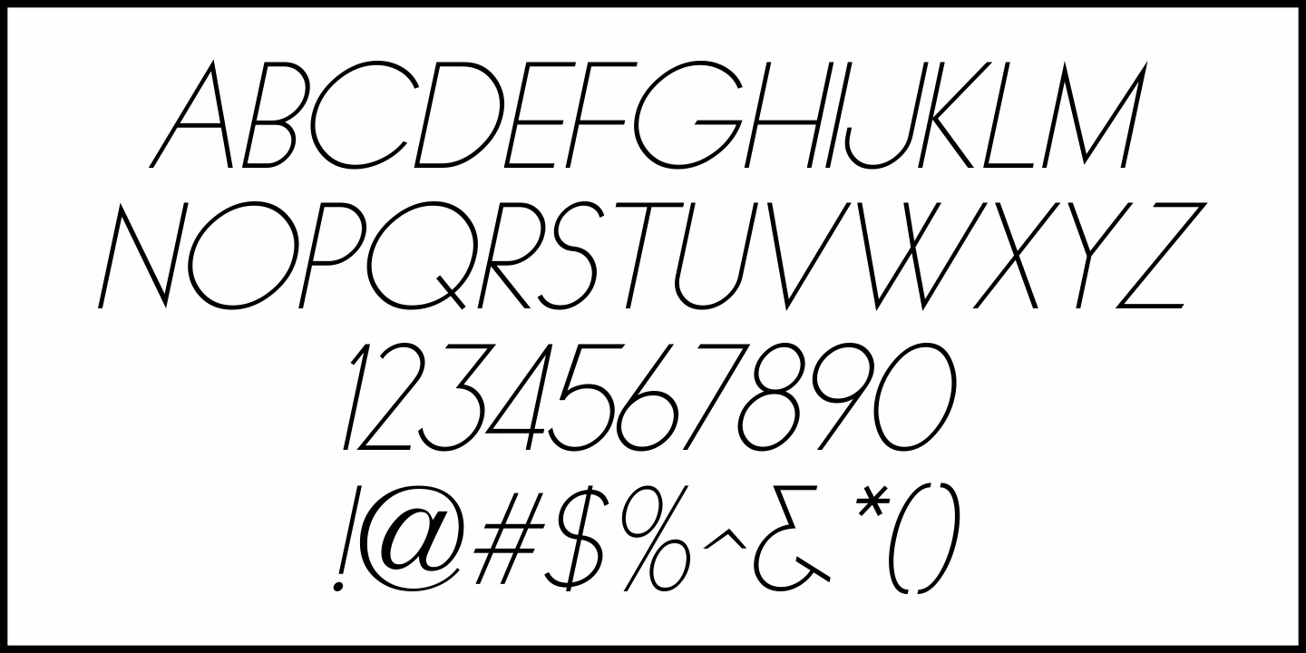 Basic Monoline Font Poster #5