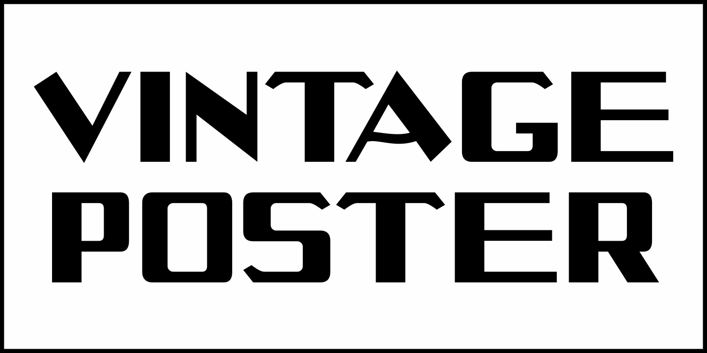 Vintage Poster Font Poster #2