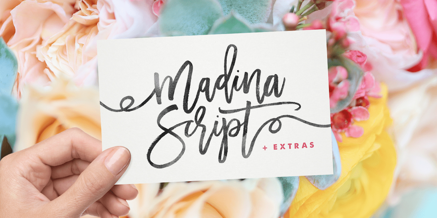 Madina Script Font Poster