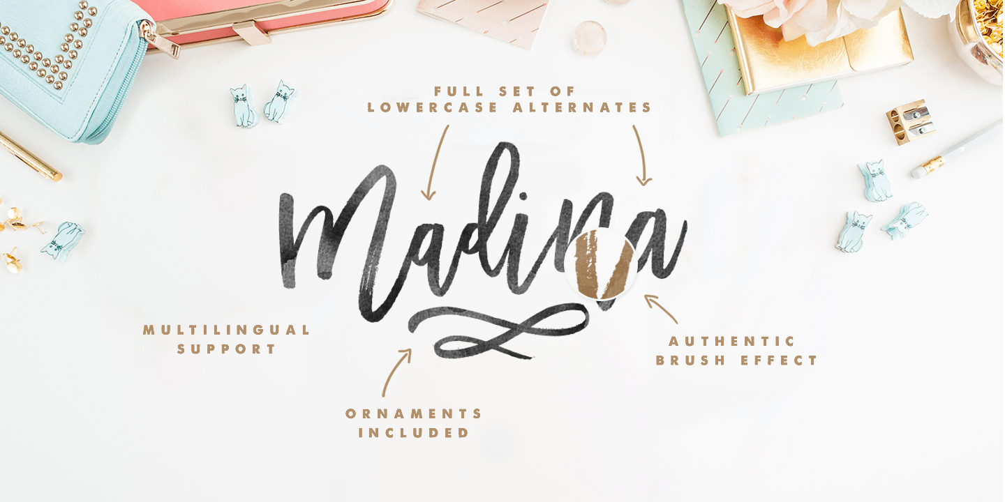 Madina Script Font Poster #1