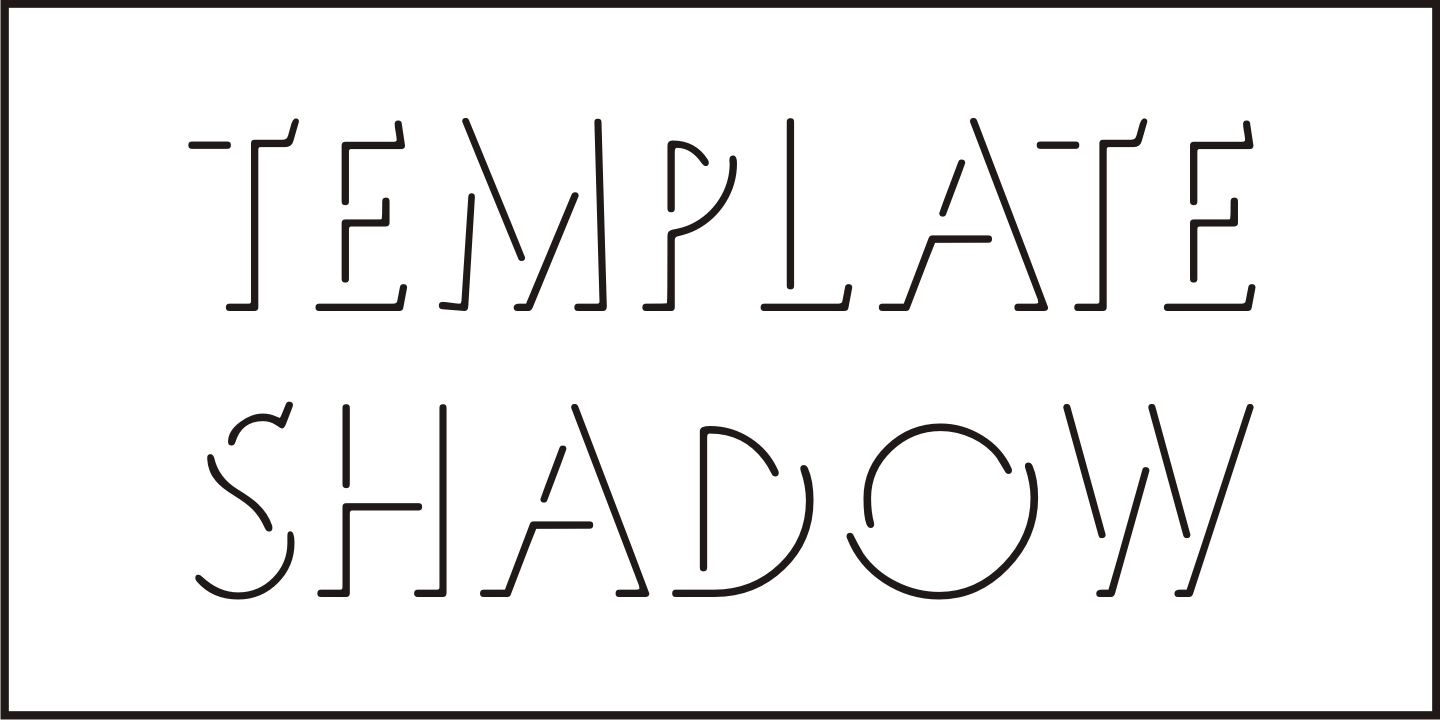 Template Shadow Font Poster #2