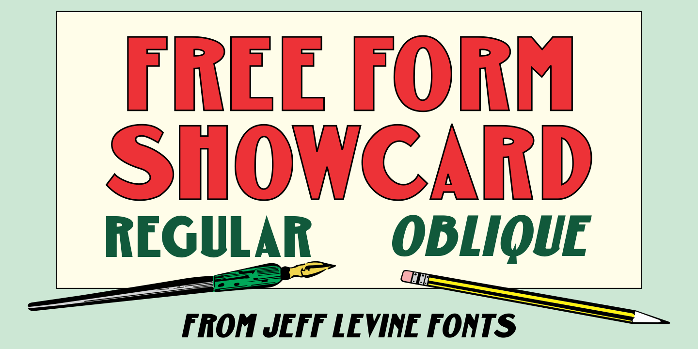 Free Form Showcard Font Family