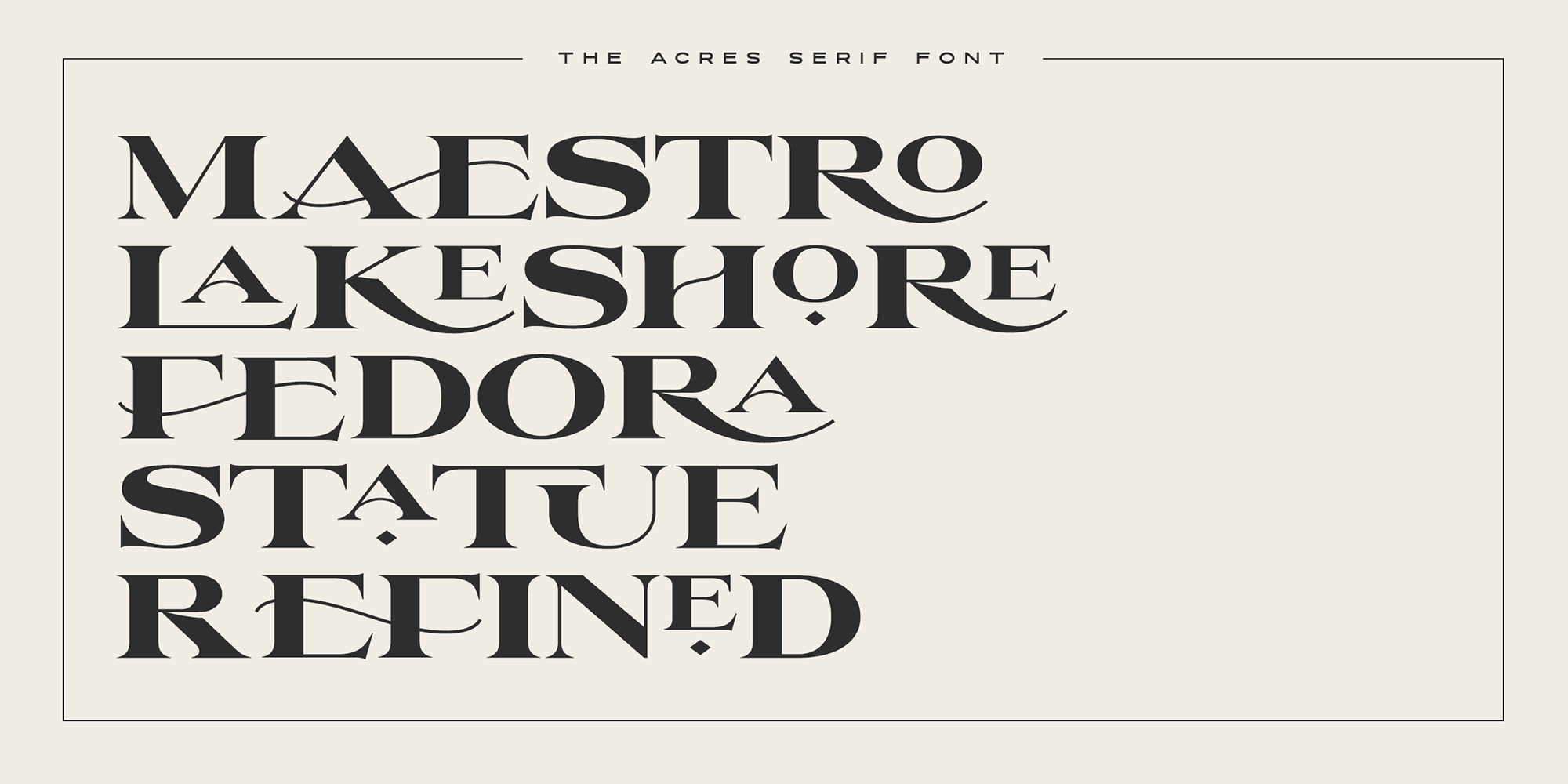 The Acres Font Poster #9