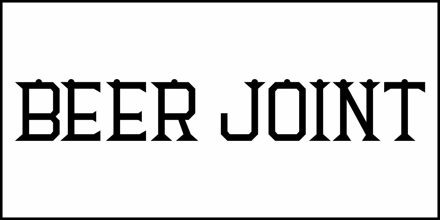 Beer Joint Font Poster #2