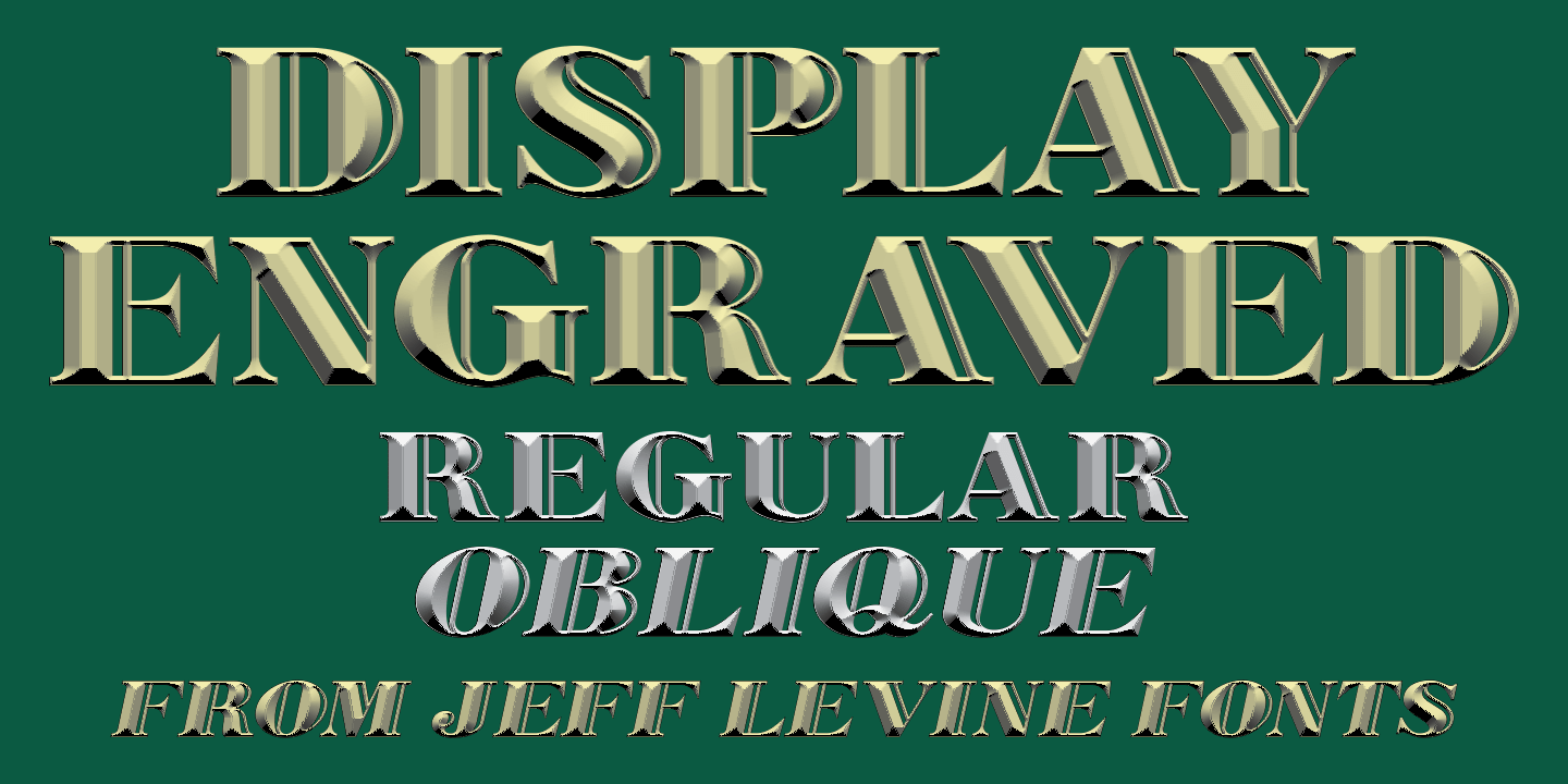 Display Engraved Font Poster #1