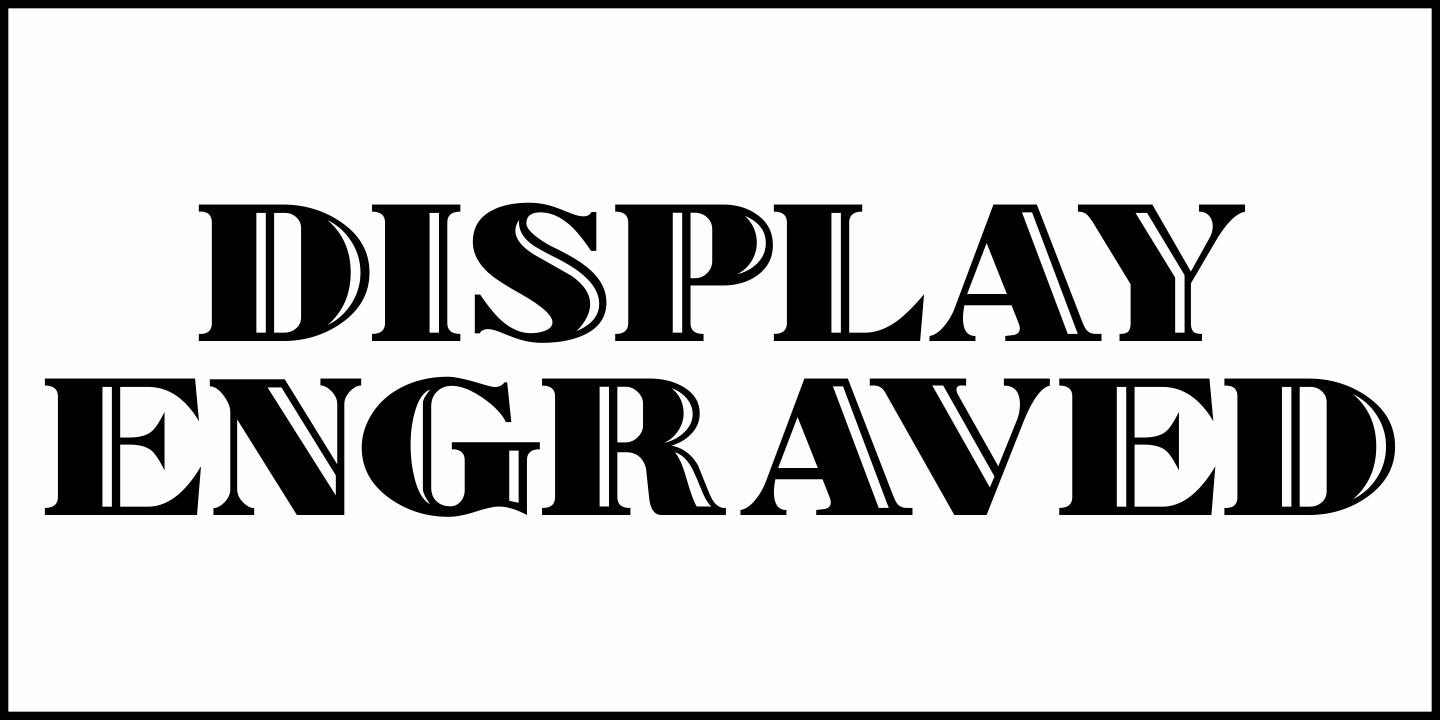 Display Engraved Font Poster #2