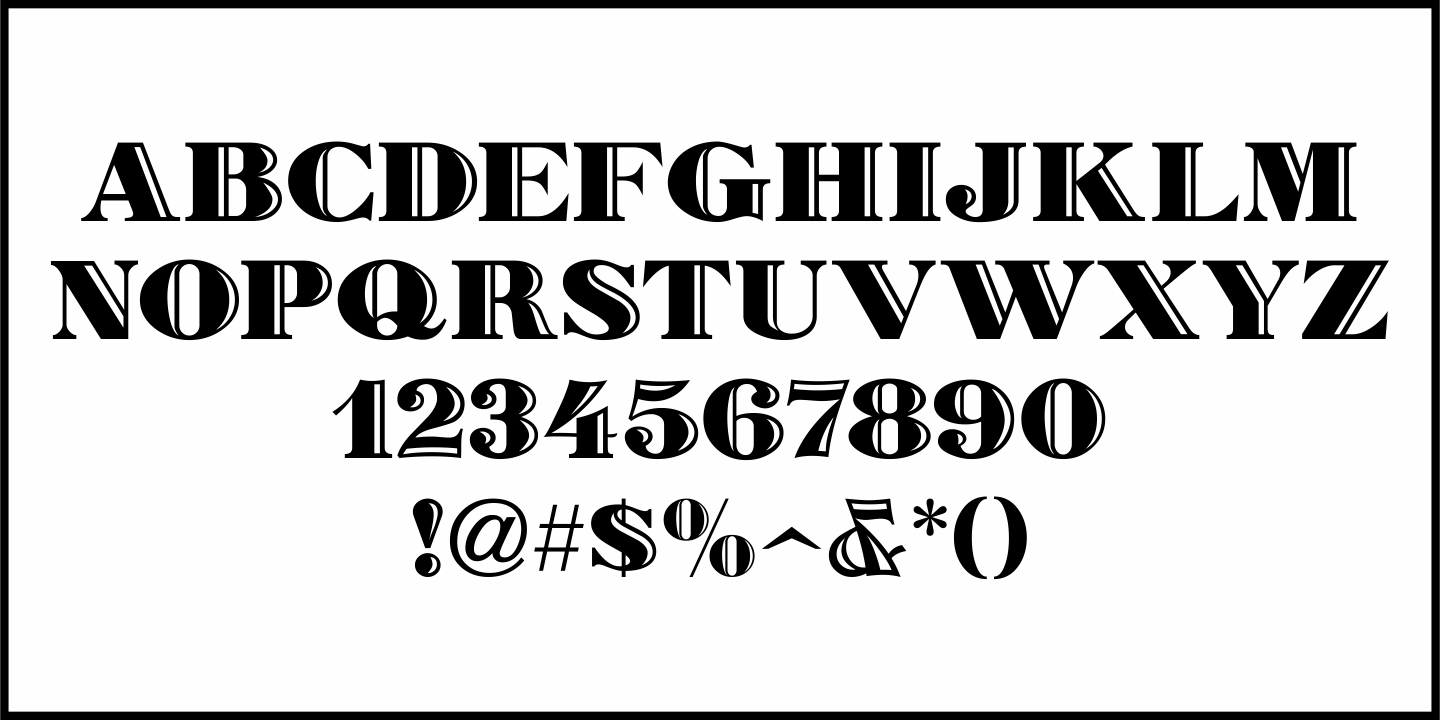 Display Engraved Font Poster #3