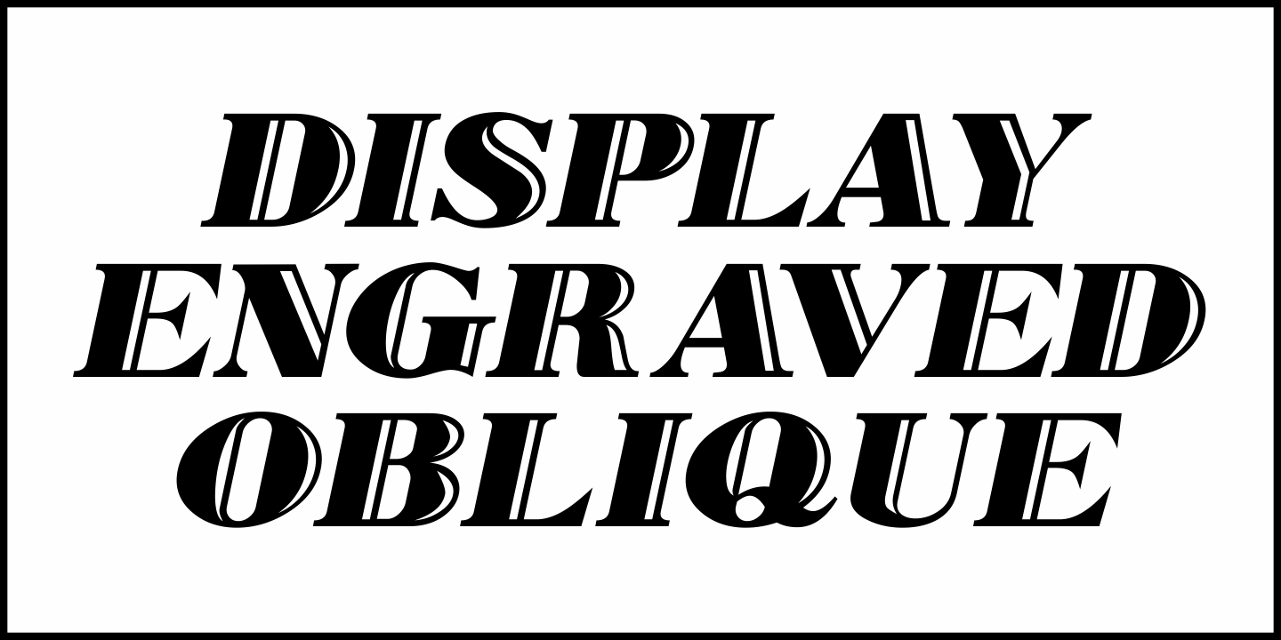 Display Engraved Font Poster #4