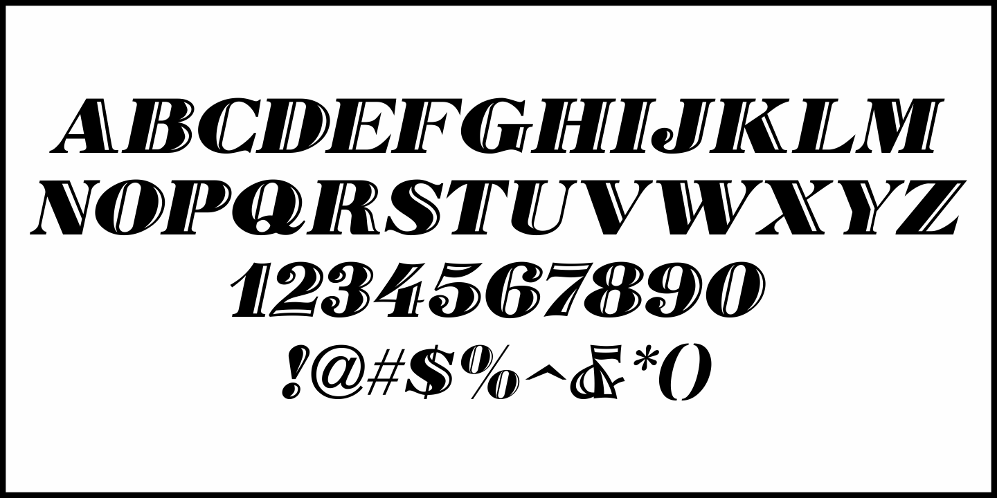 Display Engraved Font Poster #5