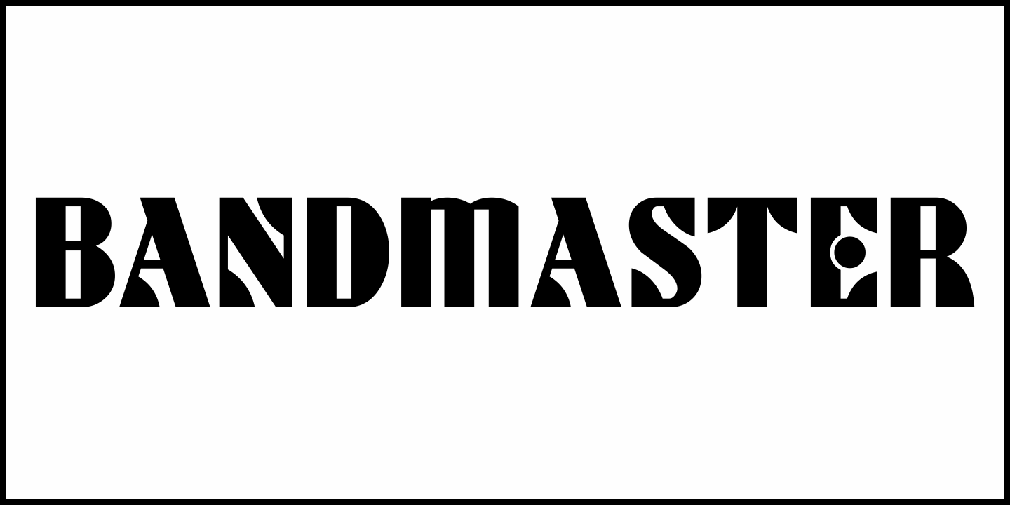 Bandmaster Font Poster #1