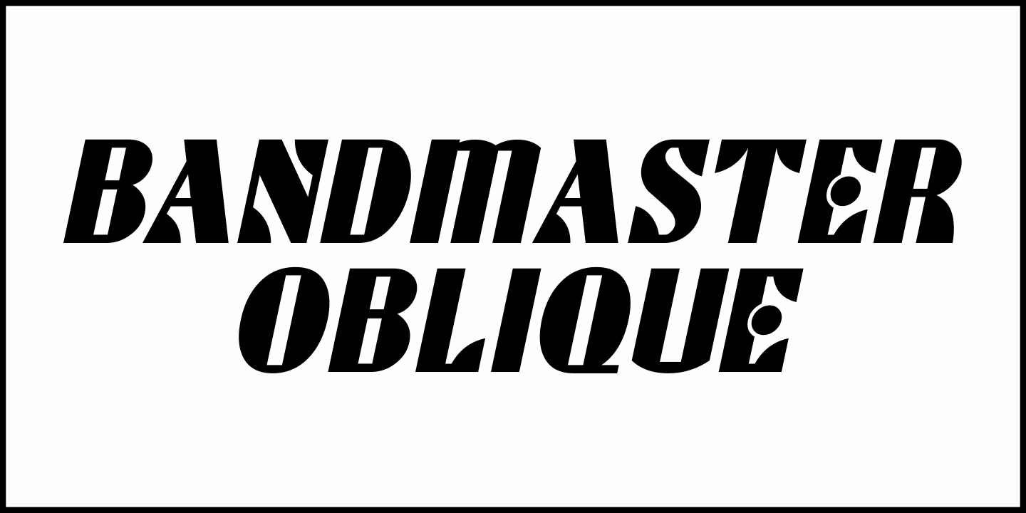 Bandmaster Font Poster #1