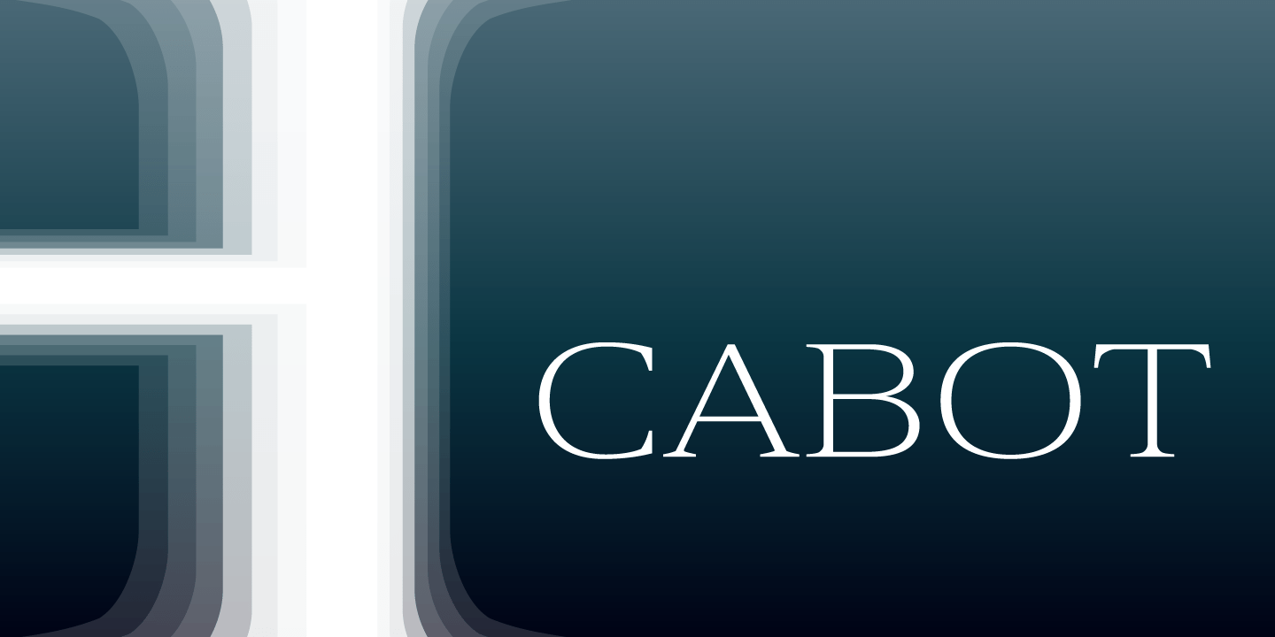 Cabot Font Poster