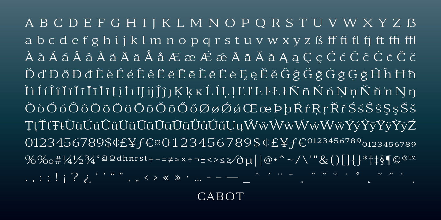 Cabot Font Poster #1