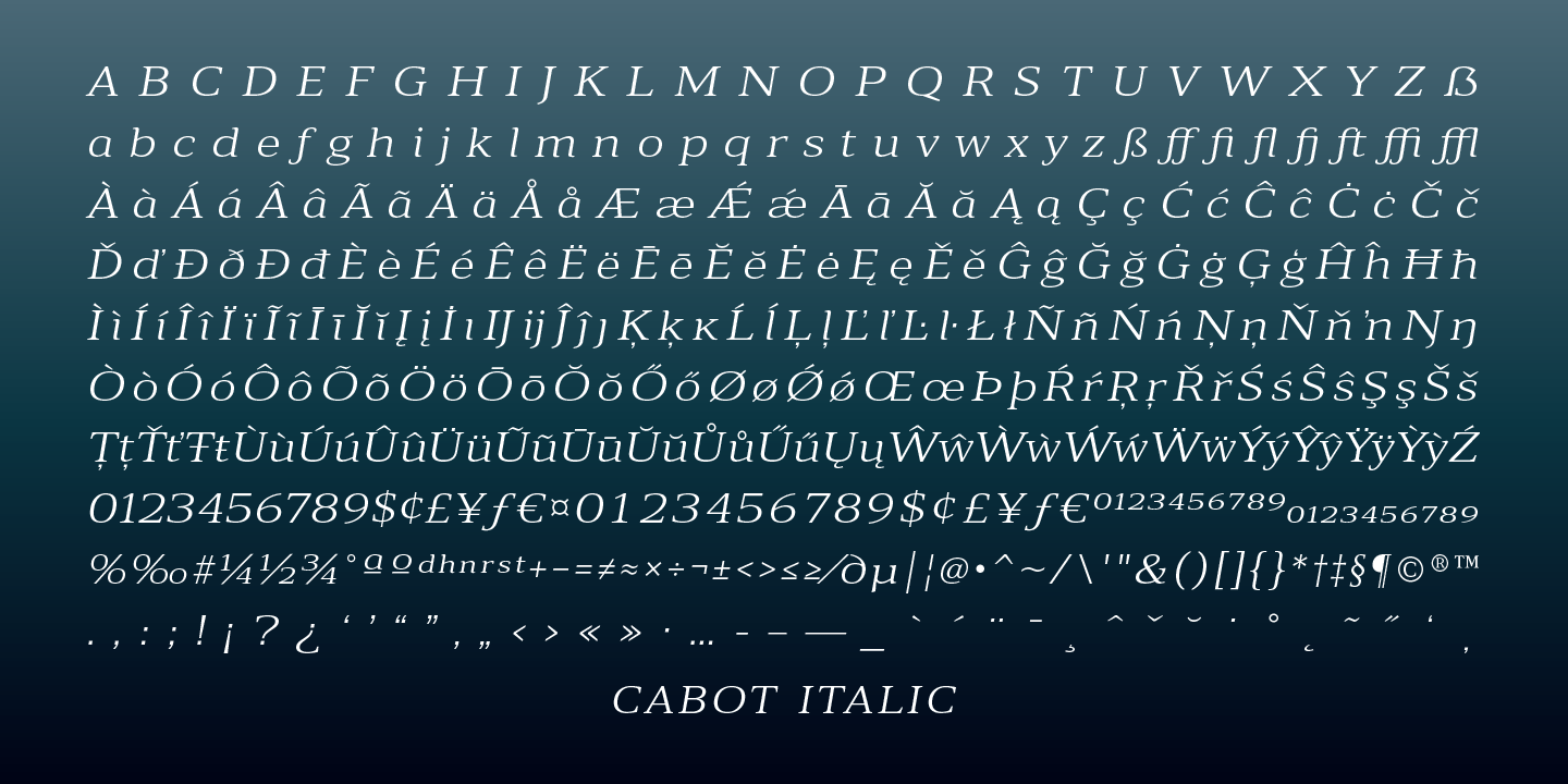 Cabot Font Poster #1