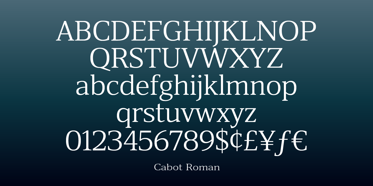 Cabot Font Poster #1