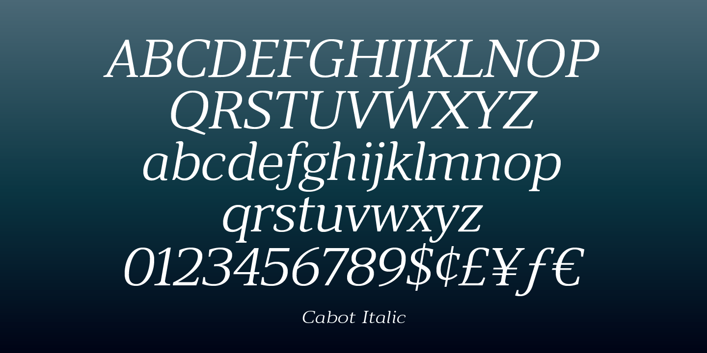 Cabot Font Poster #1